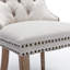 Chaise grise, 2 pièces, revêtement en lin, pieds en bois massif, garniture cloutée, revêtement contemporain Sw6801bg-1243837685