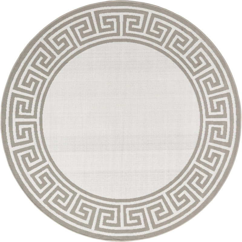 Tapis d'extérieur couleur caillou Ayton, Rond 7 pi