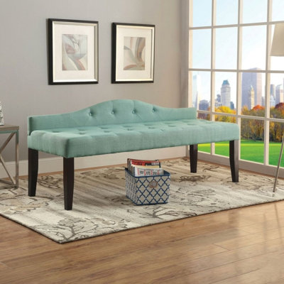 Bryson Banc en tissu bleu de style contemporain