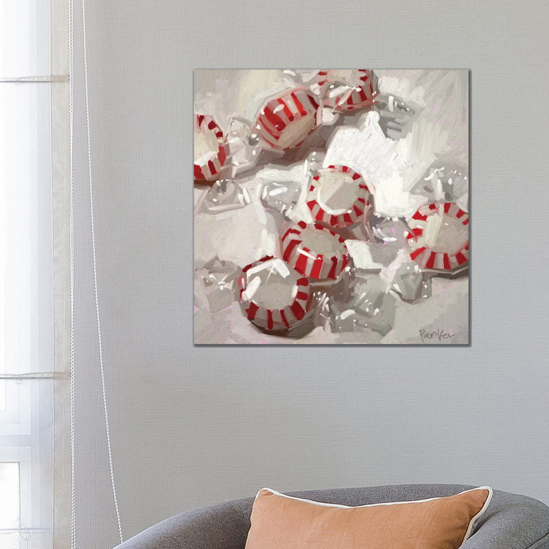 Peppermint Party by Teddi Parker - Painting on Canvas, 66.04cm H x 66.04cm W x 1.91cm D, Wrapped Canvas