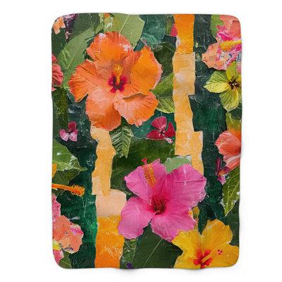 Jeté tropical en hibiscus tropical - 1 pièce