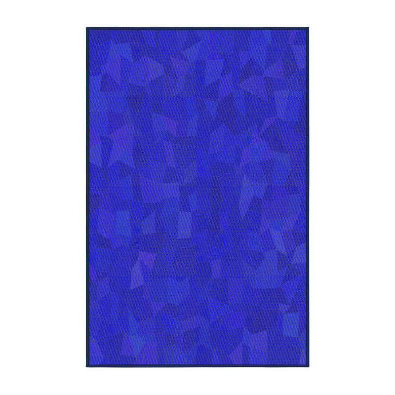 Tapis de zone bleue à motifs New Ashford, Rectangle 5 pi x 7 pi