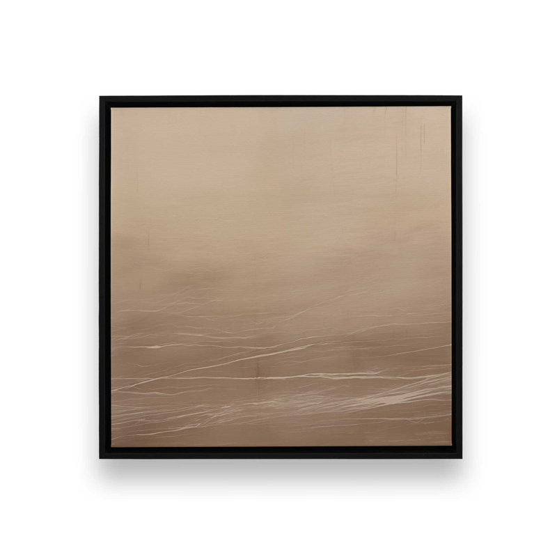 «Silken Sandrifts», reproduction sur toile, H 12,75 po x l 12,75 po x P 1,75 po, Cadre flottant noir satiné