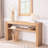 Rustic Solid Wood Console Table With Storage Shelf