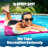 TRC Recreation Splash 70 Inch Foam Raft Lounger Swimming Pool Float Mat, Yellow-55957038