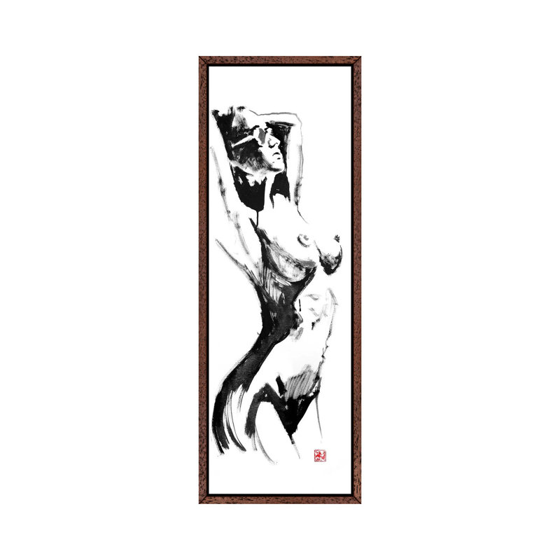 Soleil by Péchane - Panoramic Print on Canvas, Classic Brown Wood Framed, 121.92 cm H x 40.64 cm W