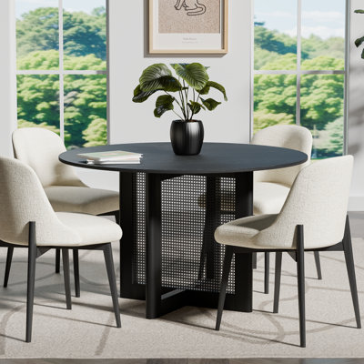 Round Wood Dining Table Chair Set