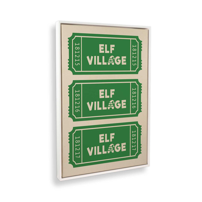 Impression sur toile Jolly, H 18,75 po x l 12,75 po, Blanc opaque