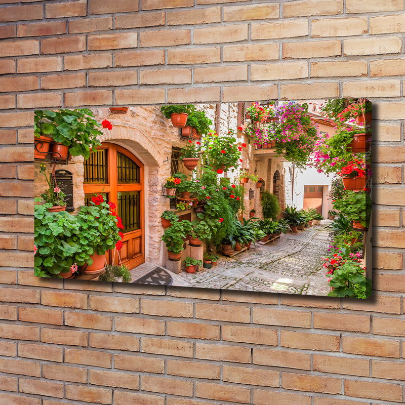 A Charming Street - Wrapped Canvas Print