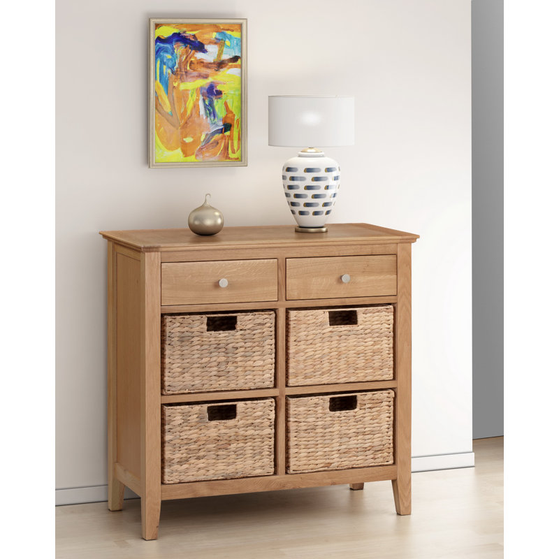 Elaina Solid Wood 77 cm W Chest of 2 Drawers