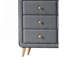 Commode en tissu gris clair