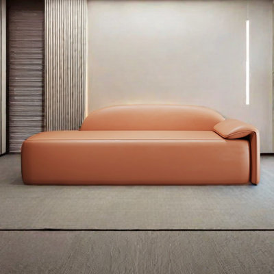 Nishu Faux Leather Chaise Lounge