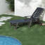 Méridiennes de patio durables, méridienne en aluminium Hdpe avec dossier réglable, confort extérieur près de la piscine