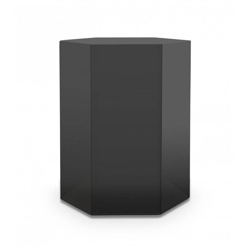 Table de bout Athenian Block, H 17,25 po x l 14,5 po x P 12,5 po, Gris