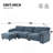 108" Modular L-Shaped Sectional Sofa Set