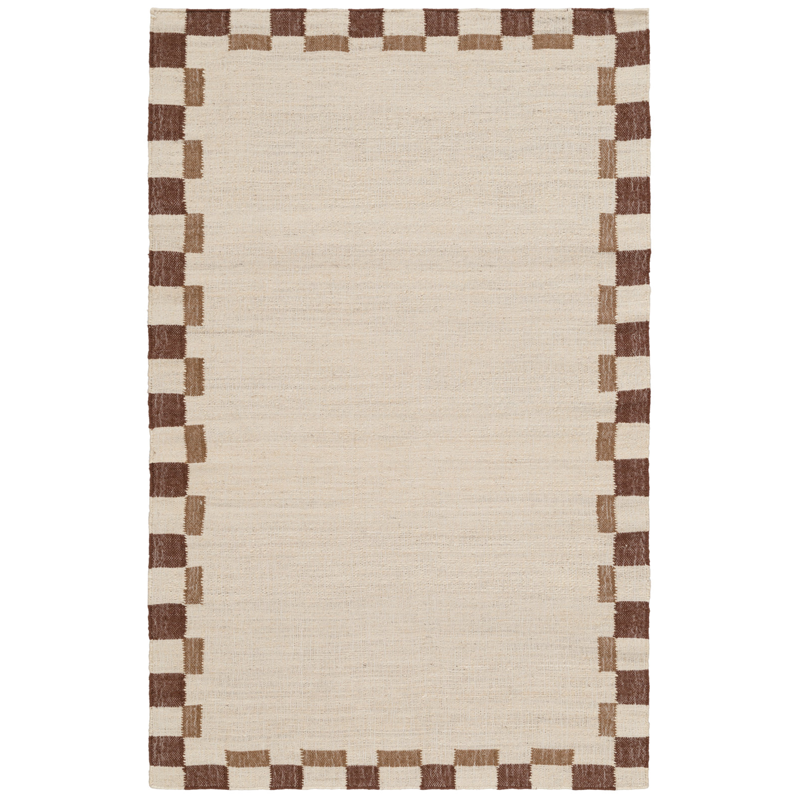 Heidi Checkered Flatweave Jute Rug, 2'x3', Red