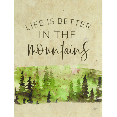 «Aldean Life Is Better In The Mountains», reproduction sur toile tendue