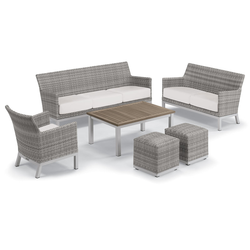 Outdoor - Piece Conversation Set, Eggshell White