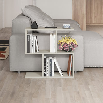 Barbara Side Table Modern 2-Tier Design with Storage Compartments