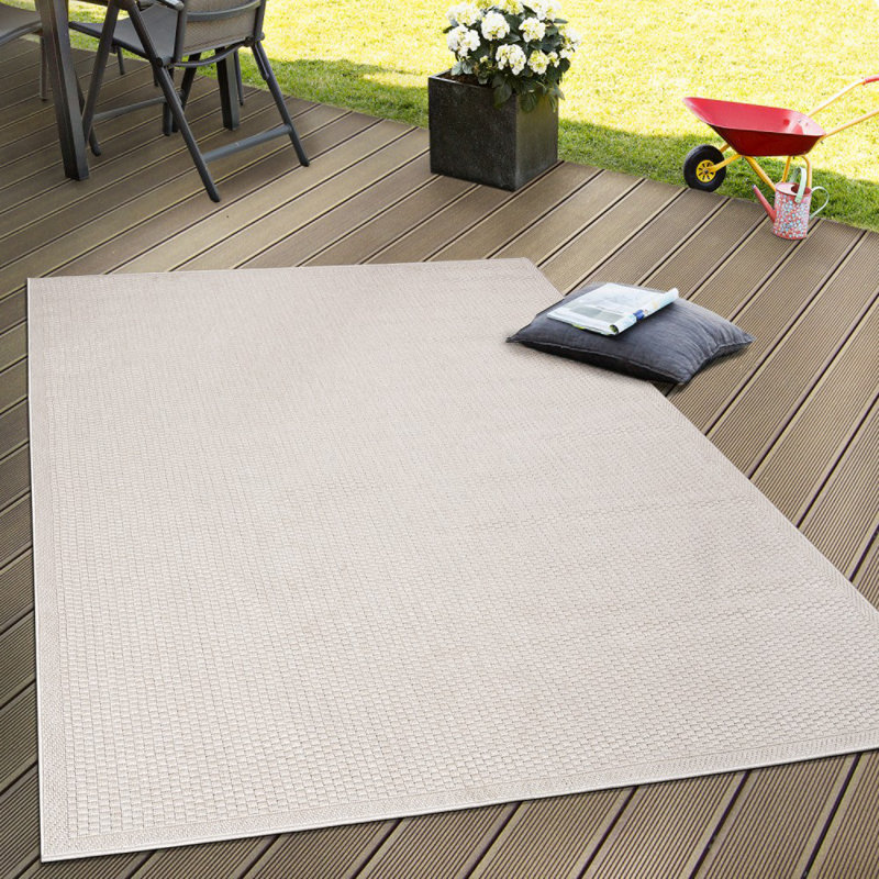 Mirfield Solid Colour Indoor / Outdoor Area Rug, Rectangle 120 x 160cm