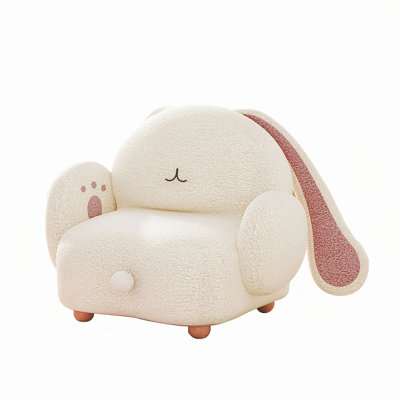 Parent-child Matching Bunny Sofa Chair – Cozy Teddy Fleece Plush Armchairs For All Ages by Ophelia & Co.