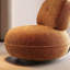 Fauteuil d'appoint simple en chenille orange