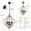 Lustre rustique en bois 6 lumières Allysha-1399641461