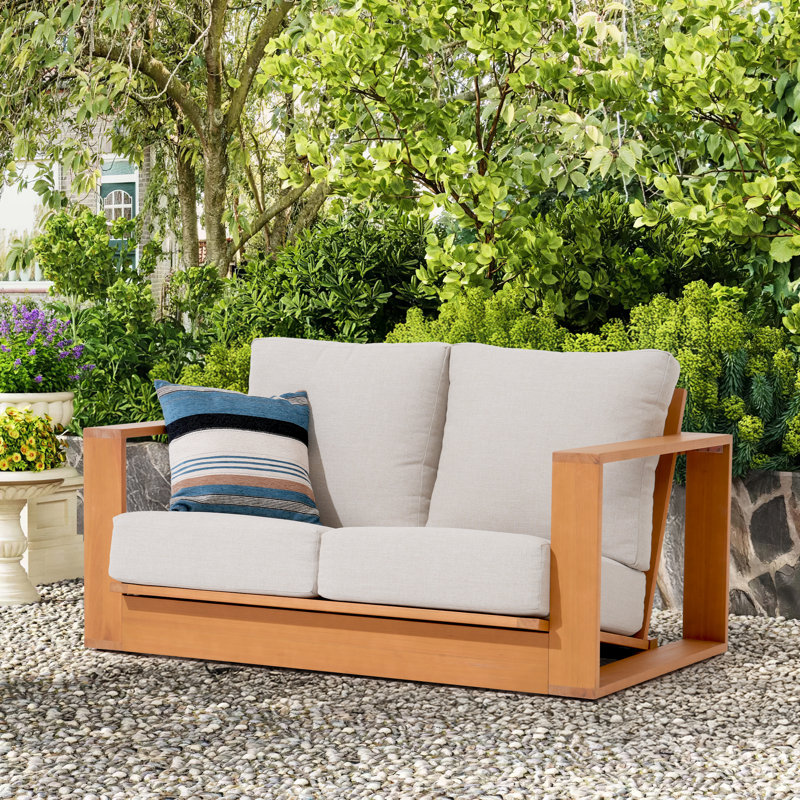 Causeuse d'extérieur avec coussins Eucalyptus