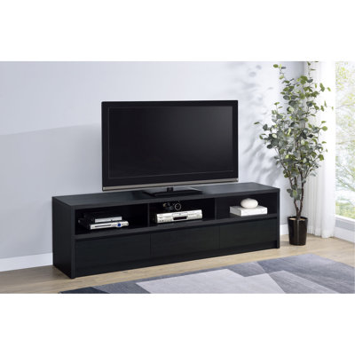 O'brien Black 3-Drawer TV Stand Media Console