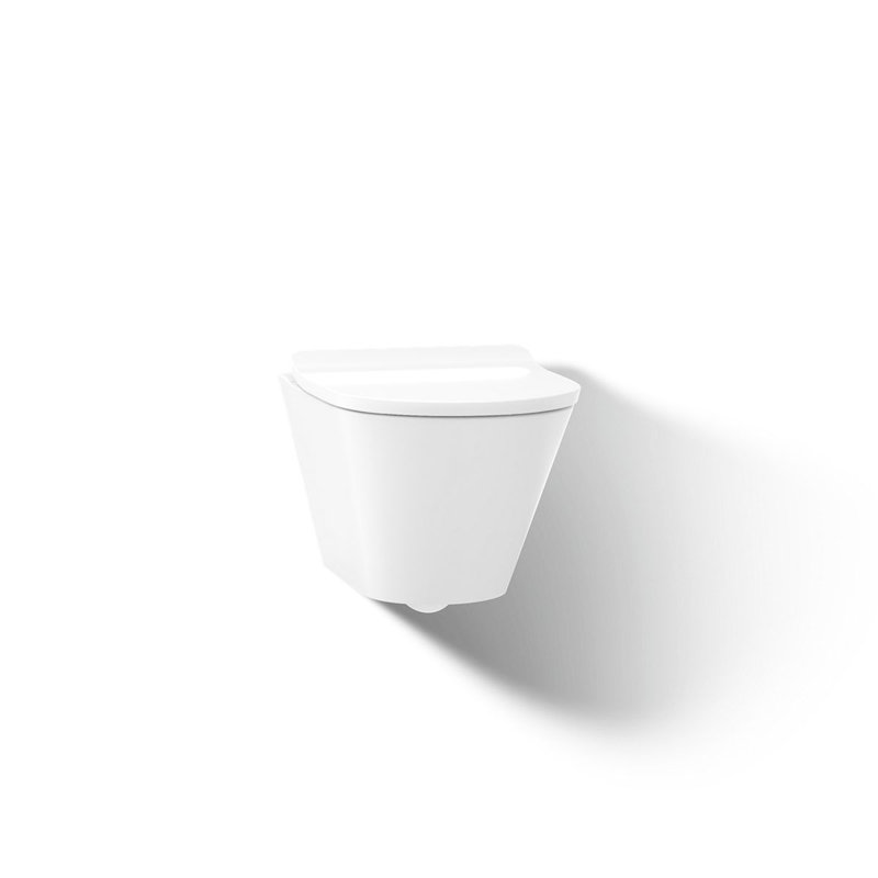 Brazn Wall-Hung Round-Front Toilet Dual-Flush