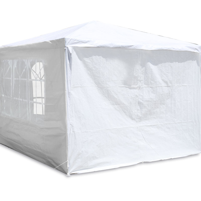 Outdoor Party Gazebo 10x10 Ft - With Hook & Loop Fastener Sidewalls For Easy Setup Canopy With Transparent Windows Good Ventilation View