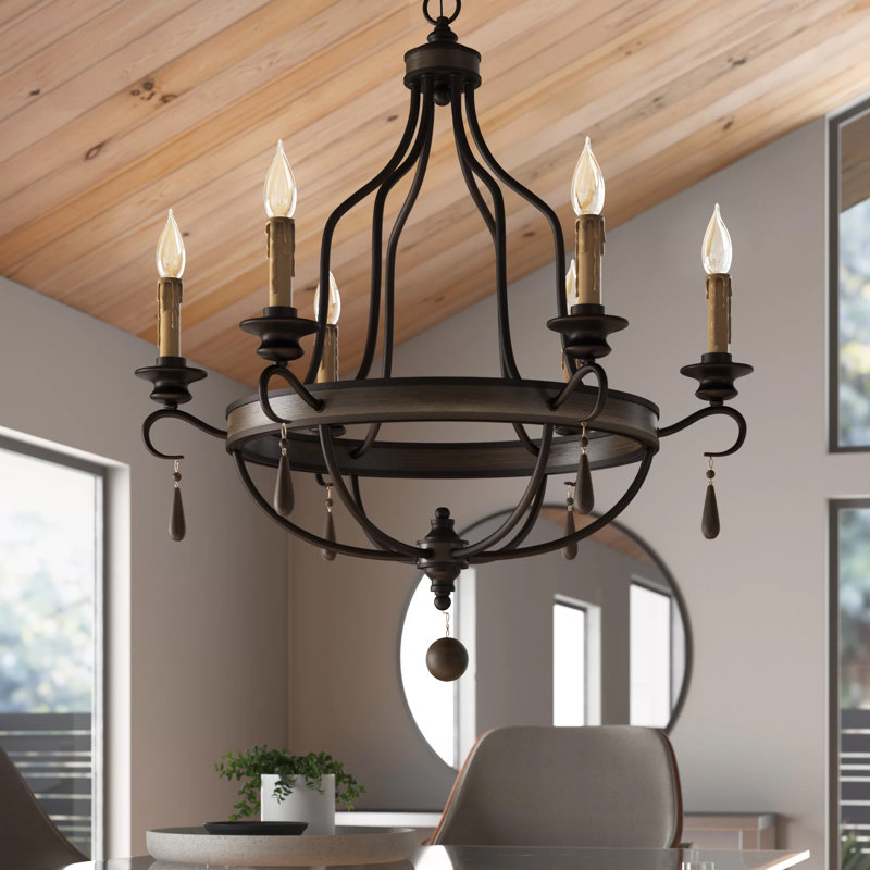 Lustre empire 6 lumières de style bougie A Advik