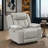 Marlow 40" Modern & Contemporary Power Recliner - Faux Leather Recliner with supportive high-density foam, USB charging, LED lighting, and V-pattern stitching.-995445056