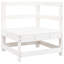 7 Piece Garden Sofa Set White Solid Wood Pine