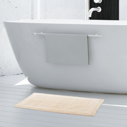 French Connection Hearn Rectangle Cotton Blend Bath Rug