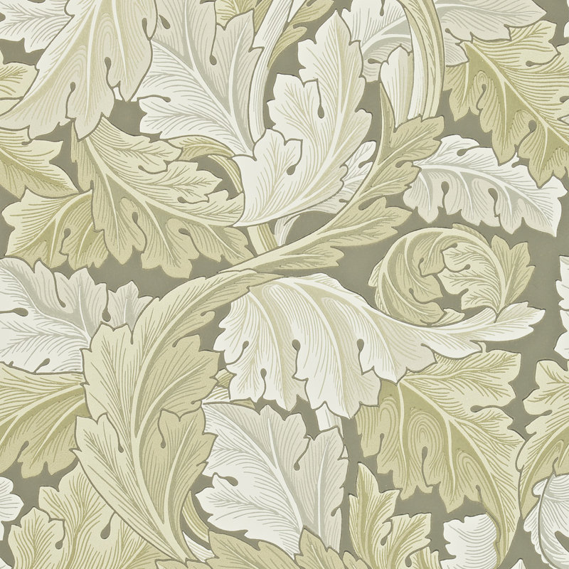 Acanthus 10.05m x 52cm Matte Wallpaper Roll, Neutral