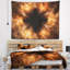 Tapisserie floral brun noir fractal-28501811