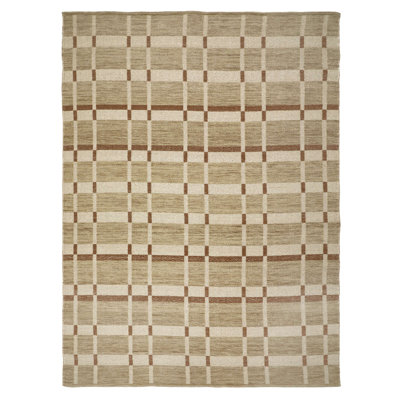 Tapis d'intérieur en laine Block Flatweave