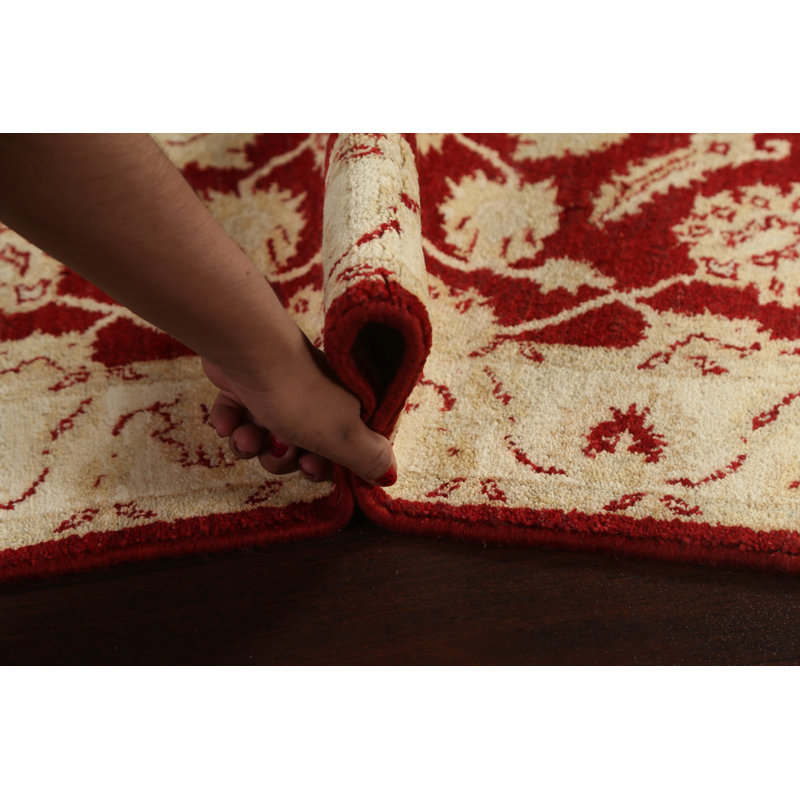 Peshawar Chobi One-of-a-Kind 2'8" X 9'9" New Age Runner Wool Area Rug in Red