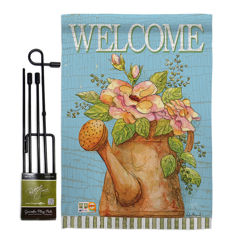 Double Sided 18.5'' H x 13'' W Polyester Flag Set