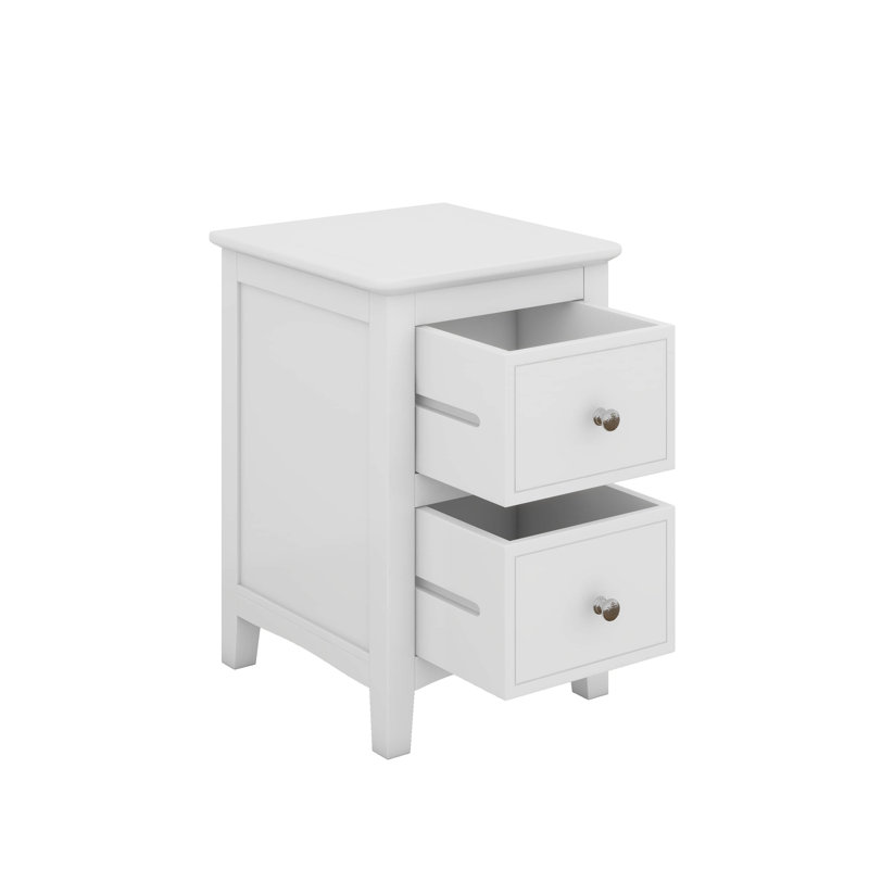 Table de chevet moderne, ensemble de 2, table de chevet avec 2 tiroirs, table de bout double pour le salon de la chambre à coucher