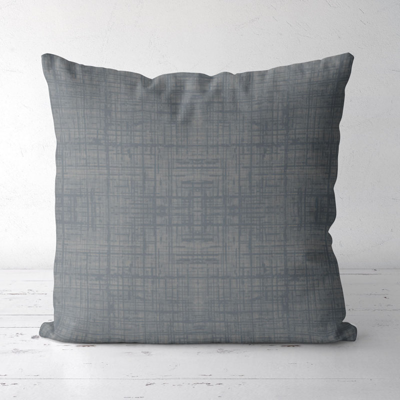 Housse de coussin carré et insert, Bleu antique