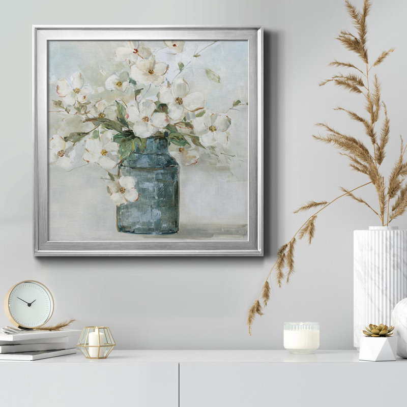 Cottage Charmer I - peinture sur toile encadrée, H 22,5 po x l 22,5 po x P 1,5 po, Argent