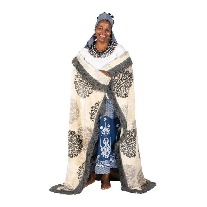 Caleesha Waffle Heated Throw Blanket