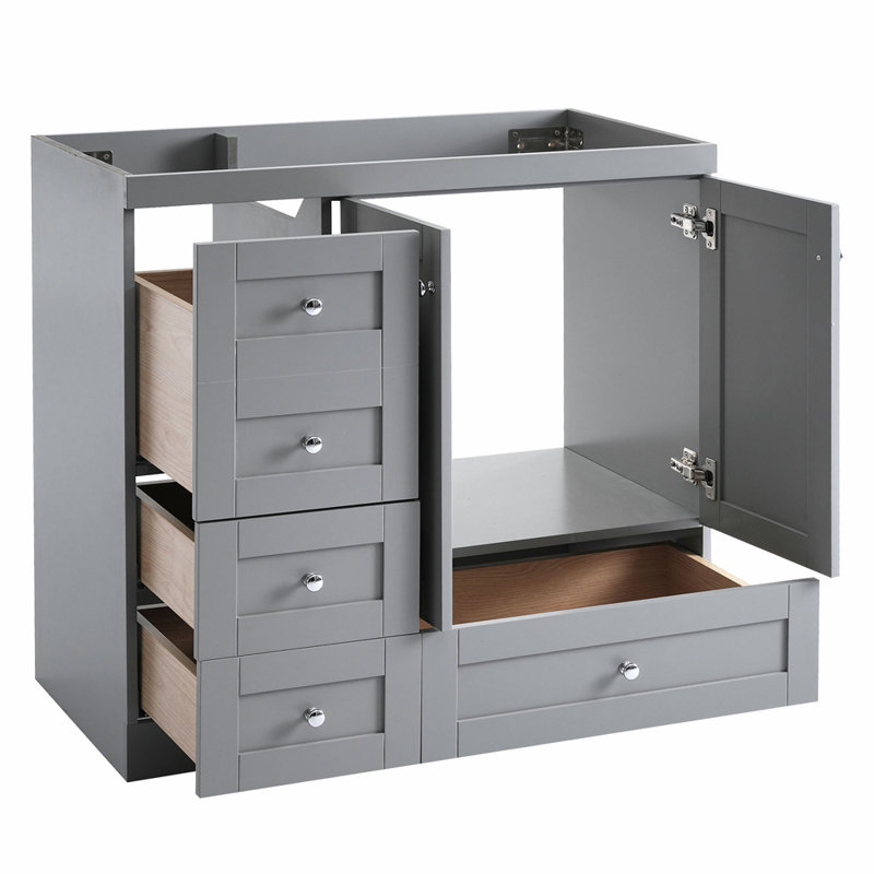 Meuble-lavabo gris
