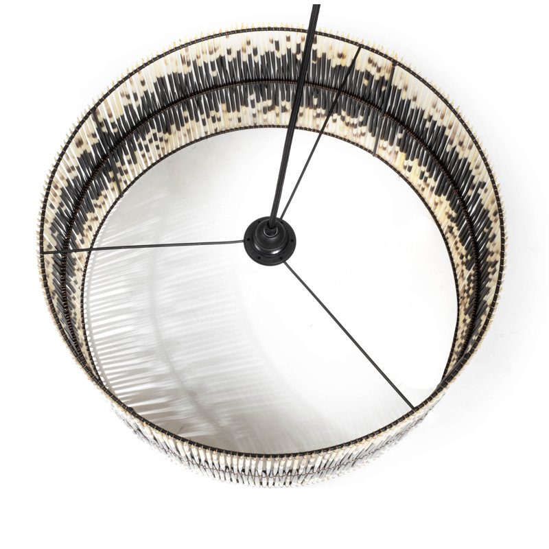 Porcupine Quill Drum Light Pendant