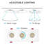 Luminaire encastré à DEL à triple tête réglable Luxrite 36W 5 couleurs sélectionnables 2100 lumens à intensité variable, homologué ETL