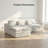 108Inch Highresilience Boneless Sponge Sofa With 30 Density, Doublelayer Cloudlike Cushions, Multiple Combination Options, No Installation Required/ Offwhite-1804584453