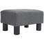Tabouret gris anthracite, repose-pieds en tissu de lin, repose-pieds confortable avec rembourrage, petit tabouret de salon gris et élégant