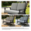 Causeuse d'extérieur en teck massif avec coussin et accoudoirs-605673263-605673260